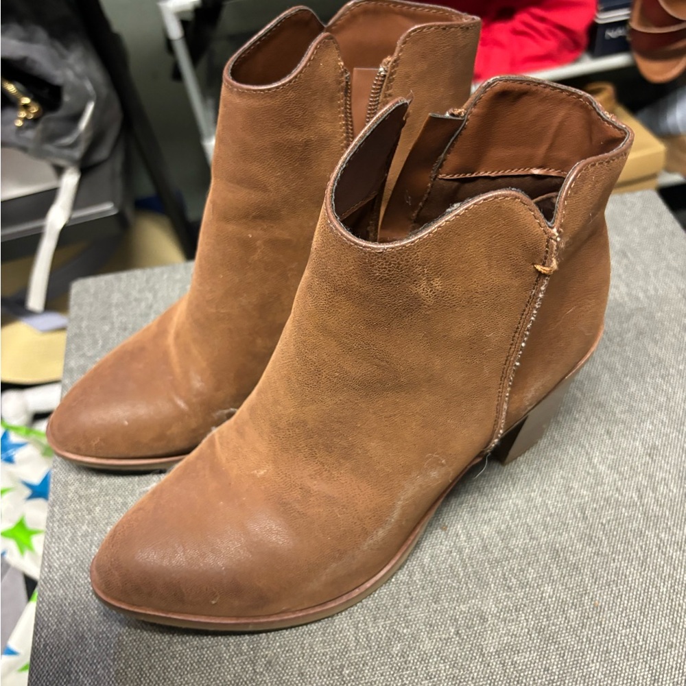 Brown Leather Ankle Boots